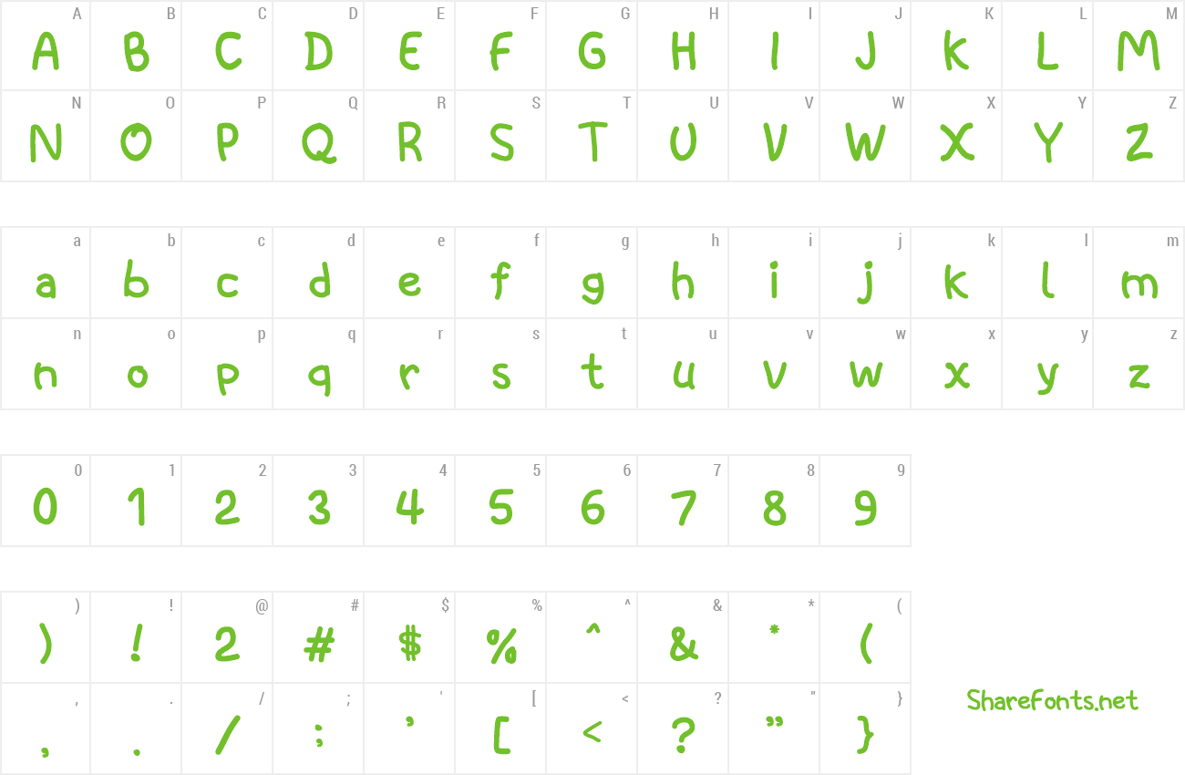 Font Space kids preview